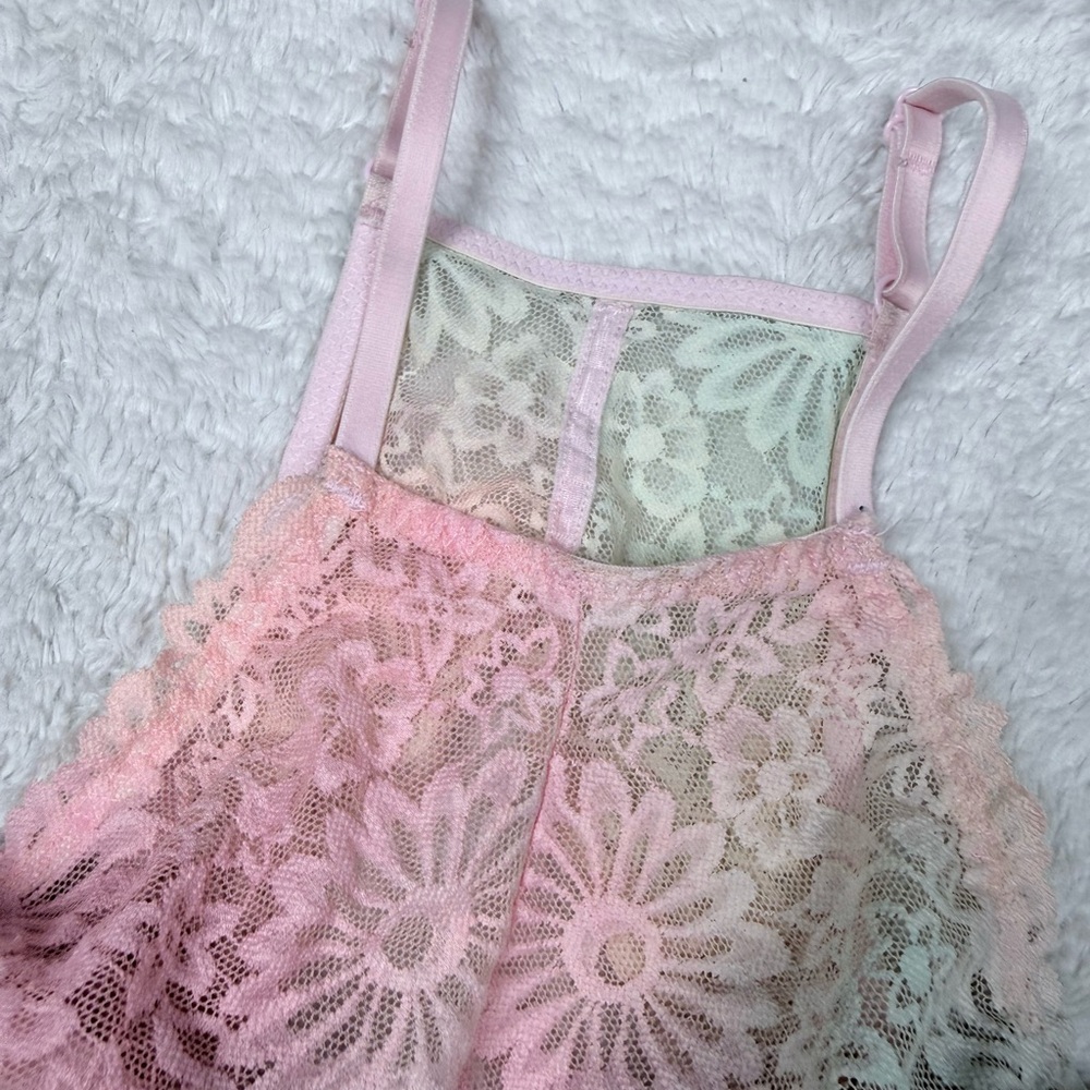 Victoria’s Secret PINK Lace High Neck Push Up Bra Bralette - Picture 3 of 5